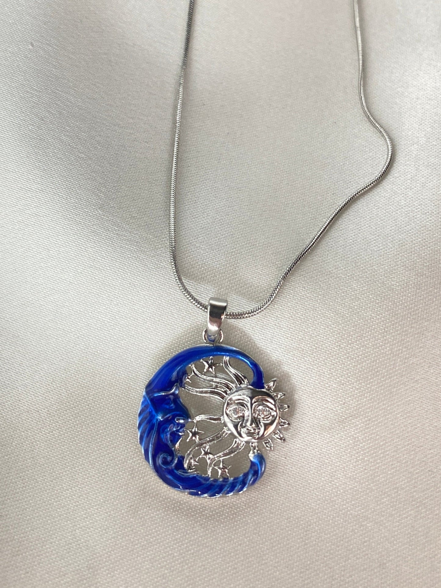 Ay Güneş Karışımı Çelik Kolye