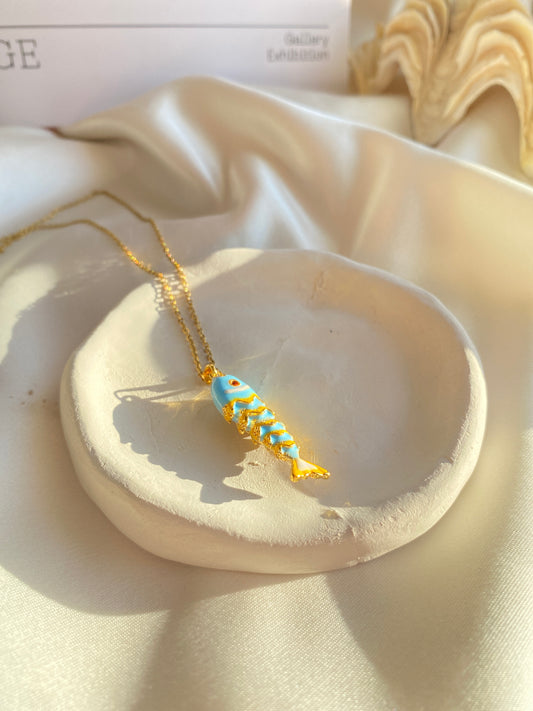 Pisces Large Steel Necklace