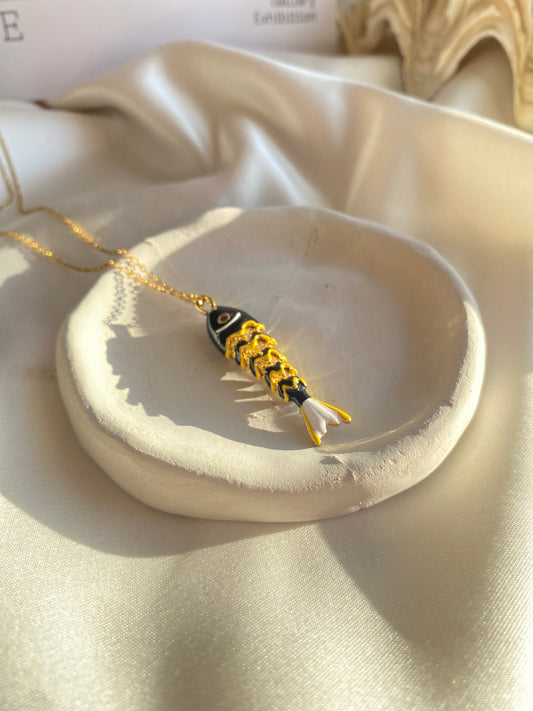 Pisces Large Steel Necklace