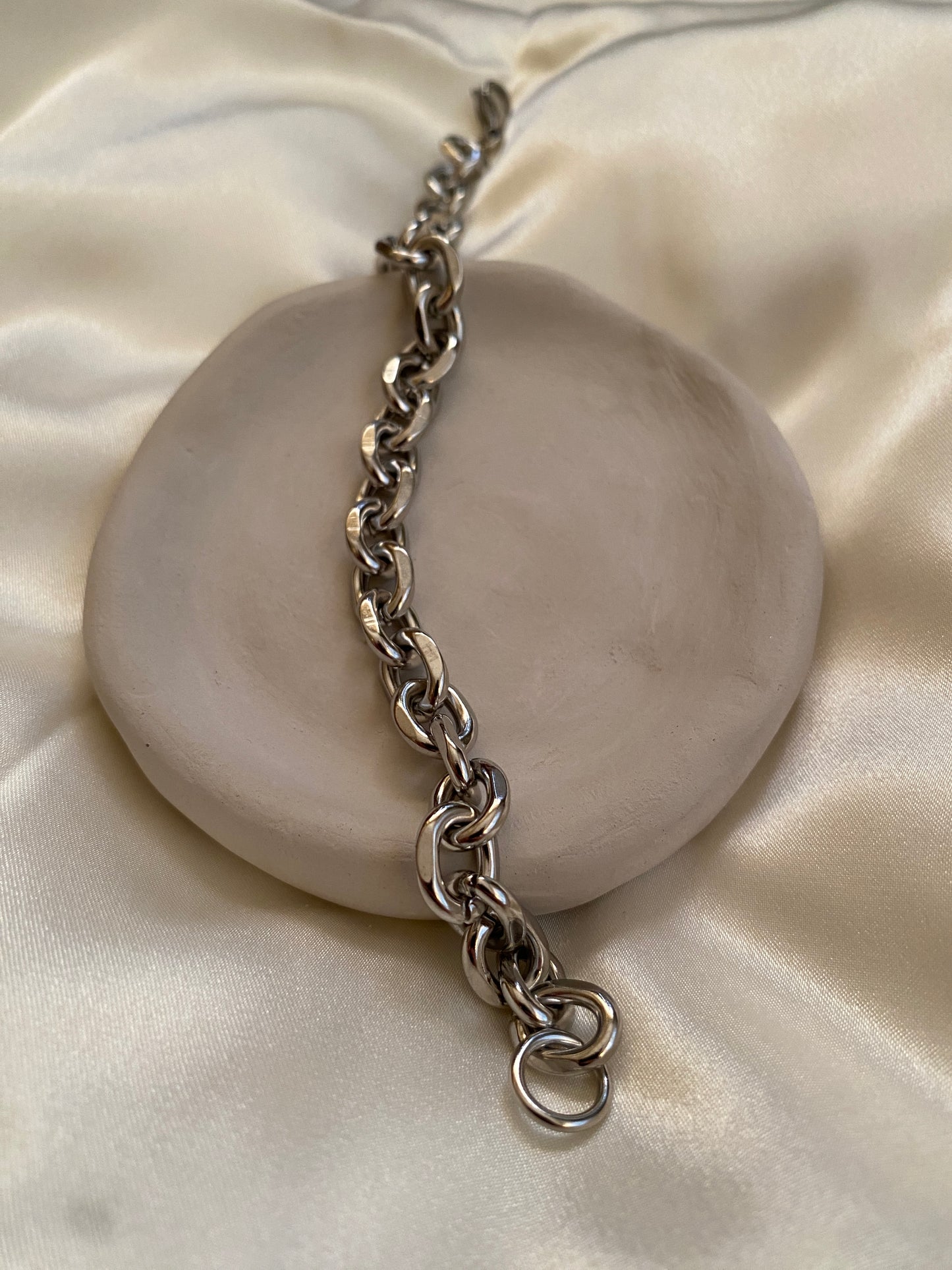 Steel Silver Chain Bracelet