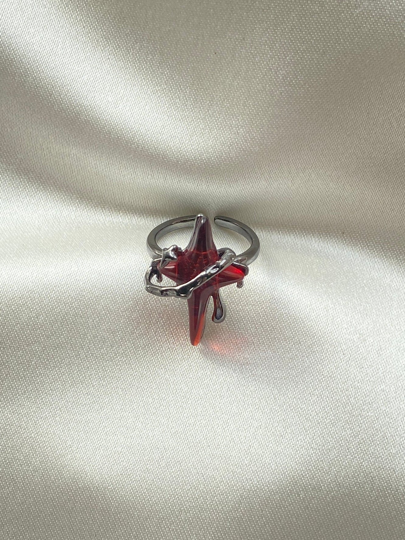 Kuzey Yıldızı Taşlı Çelik Yüzük