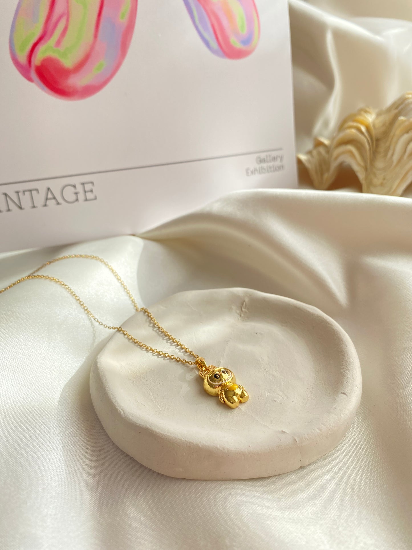 Labubu Gold Sarı Çelik Kolye