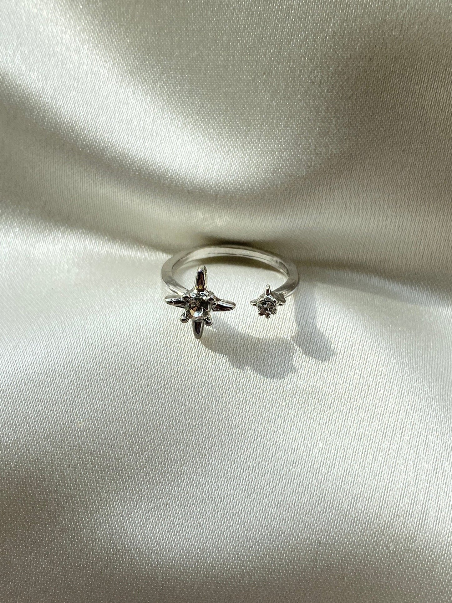 Çift Taraflı Kuzey Yıldızı Çelik Yüzük