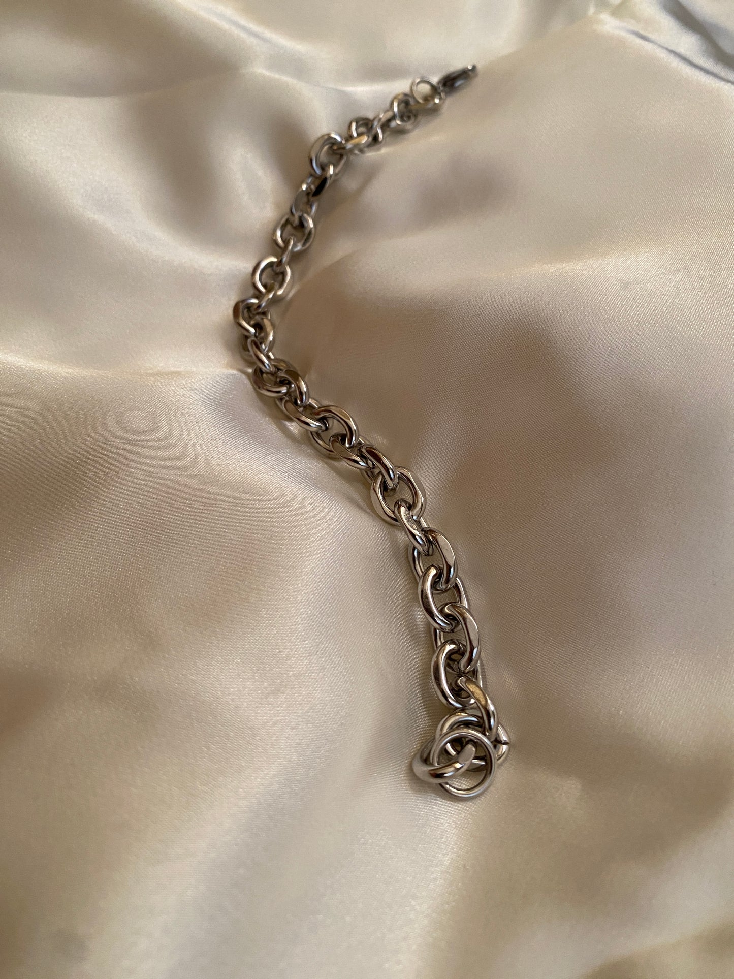 Steel Silver Chain Bracelet