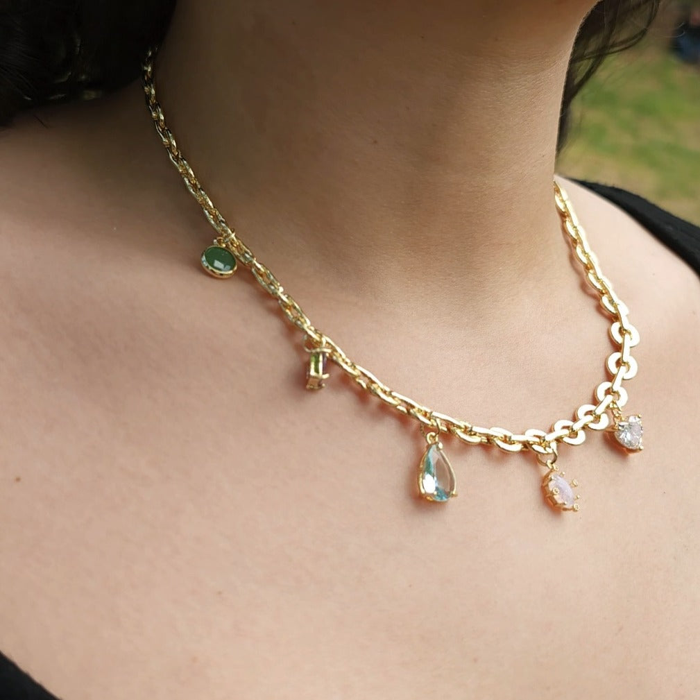 Lune Çelik – DreamGlow Gold Kolye