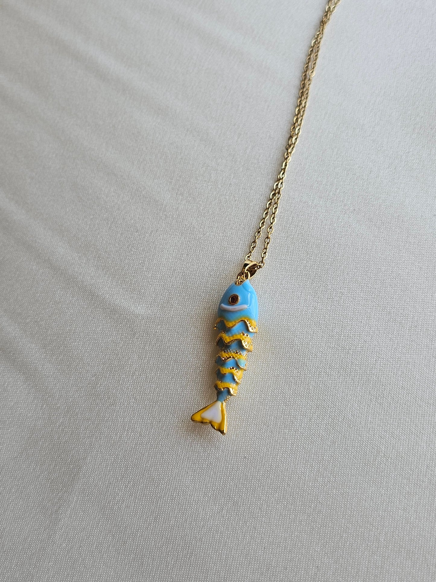 Pisces Large Steel Necklace
