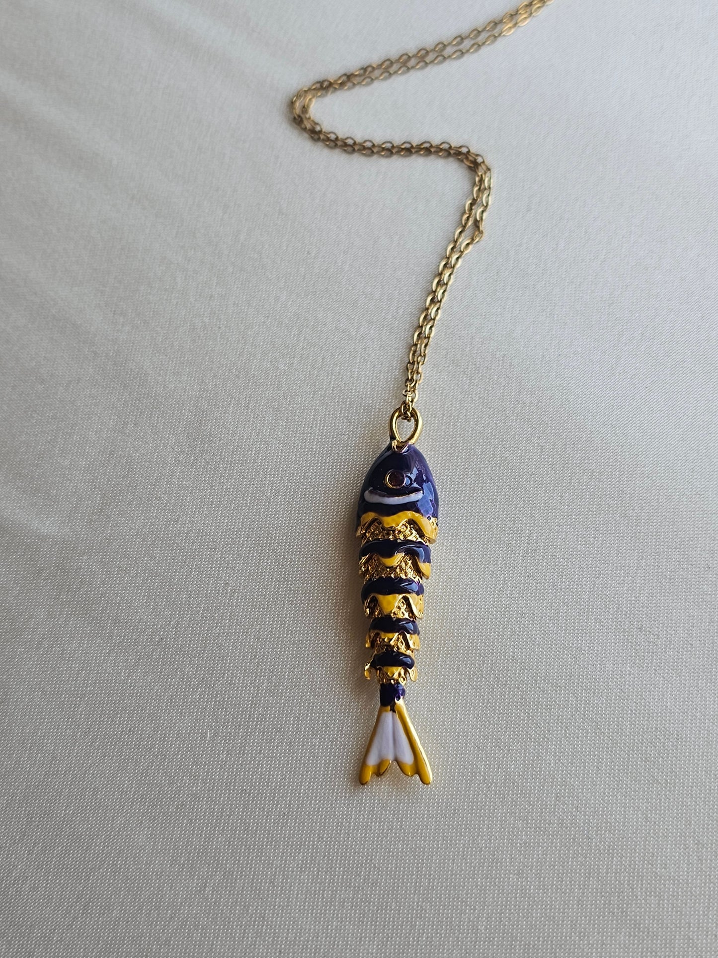 Pisces Large Steel Necklace