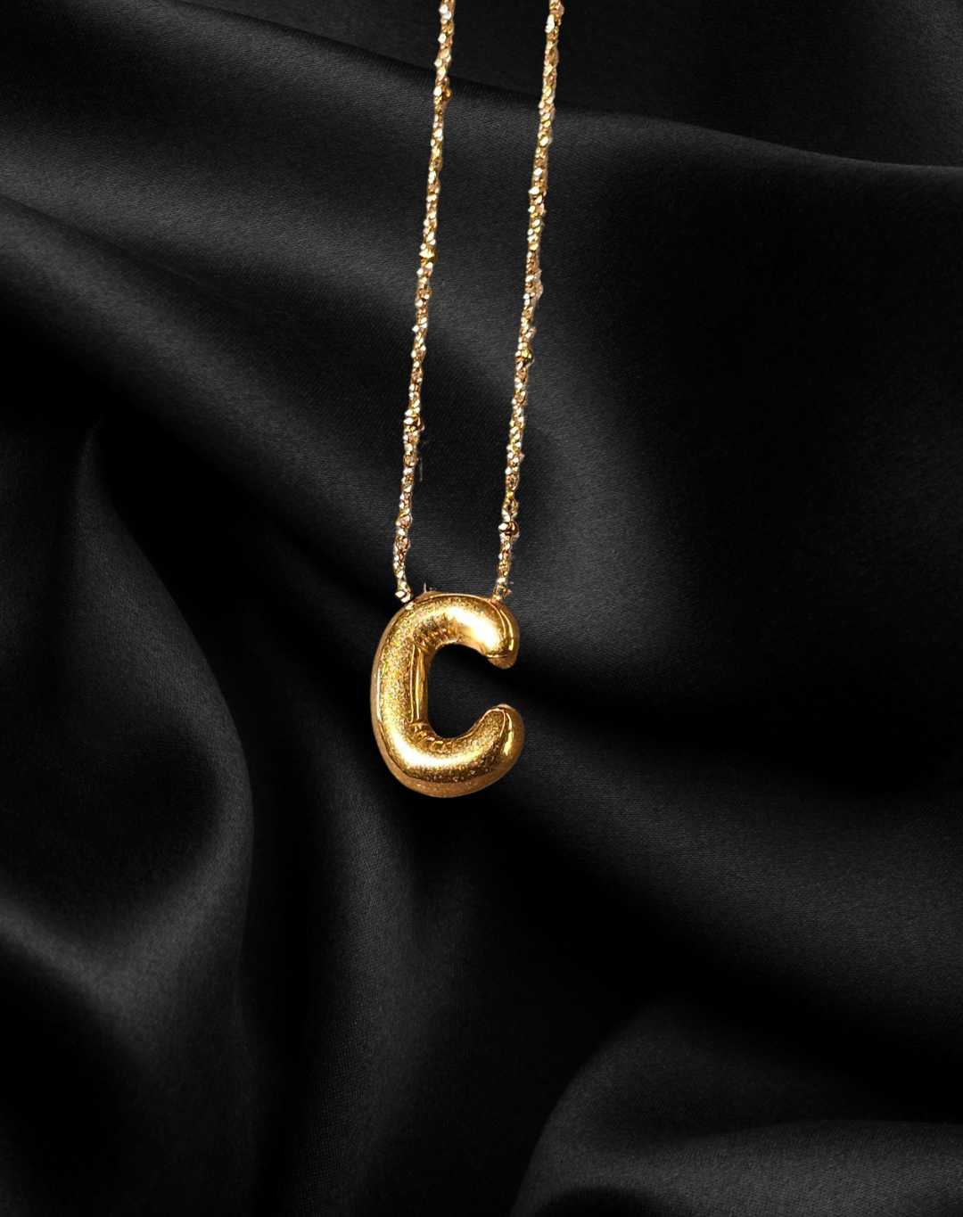 Lune Letter C Steel Necklace
