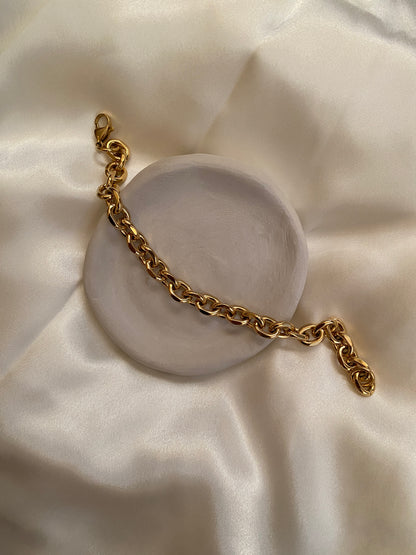 Steel Gold Chain Bracelet
