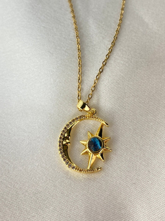 Ay Güneş Çelik Kolye