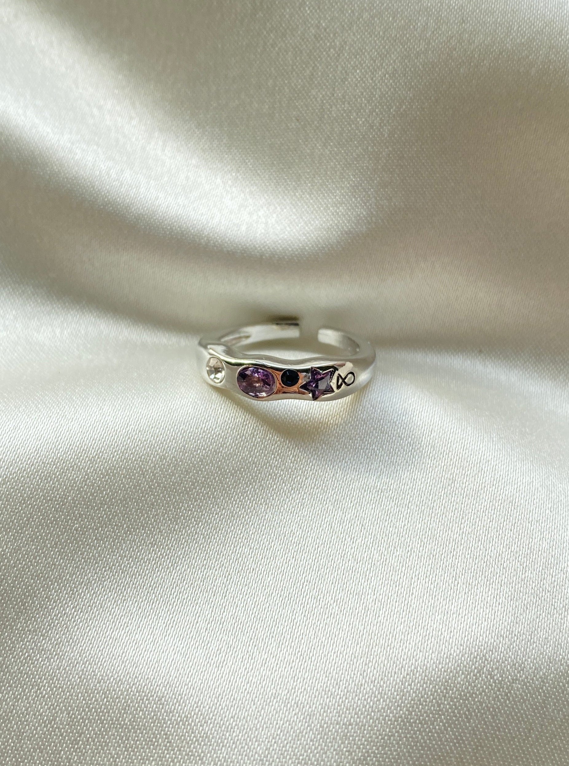 Yıldız Detaylı Çelik Yüzük