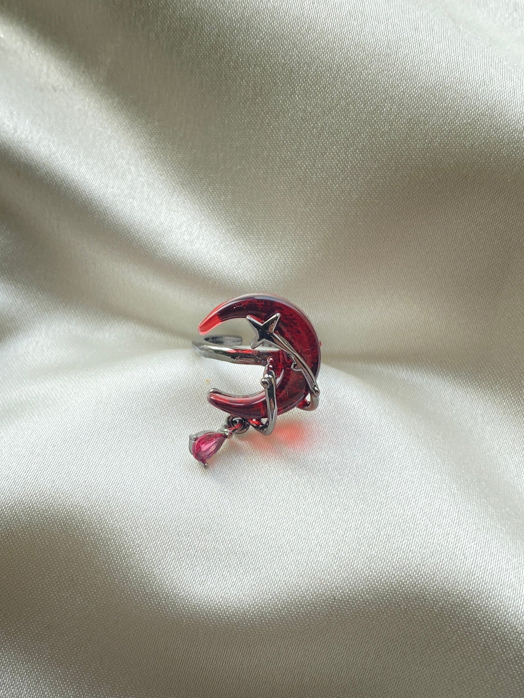 Kanlı Ay Çelik Yüzük