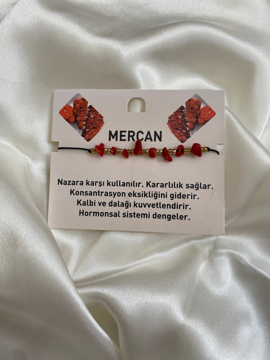 Mercan Doğal Taş Bileklik