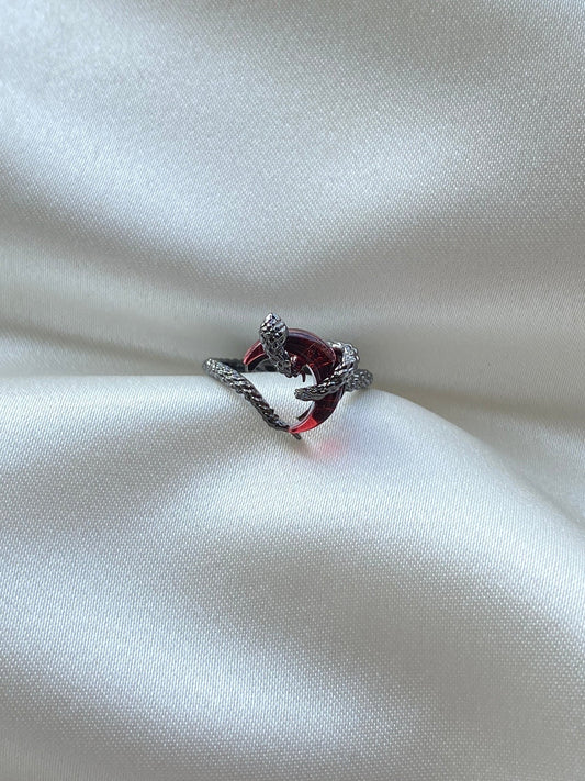 Yılan Detaylı Çelik Yüzük