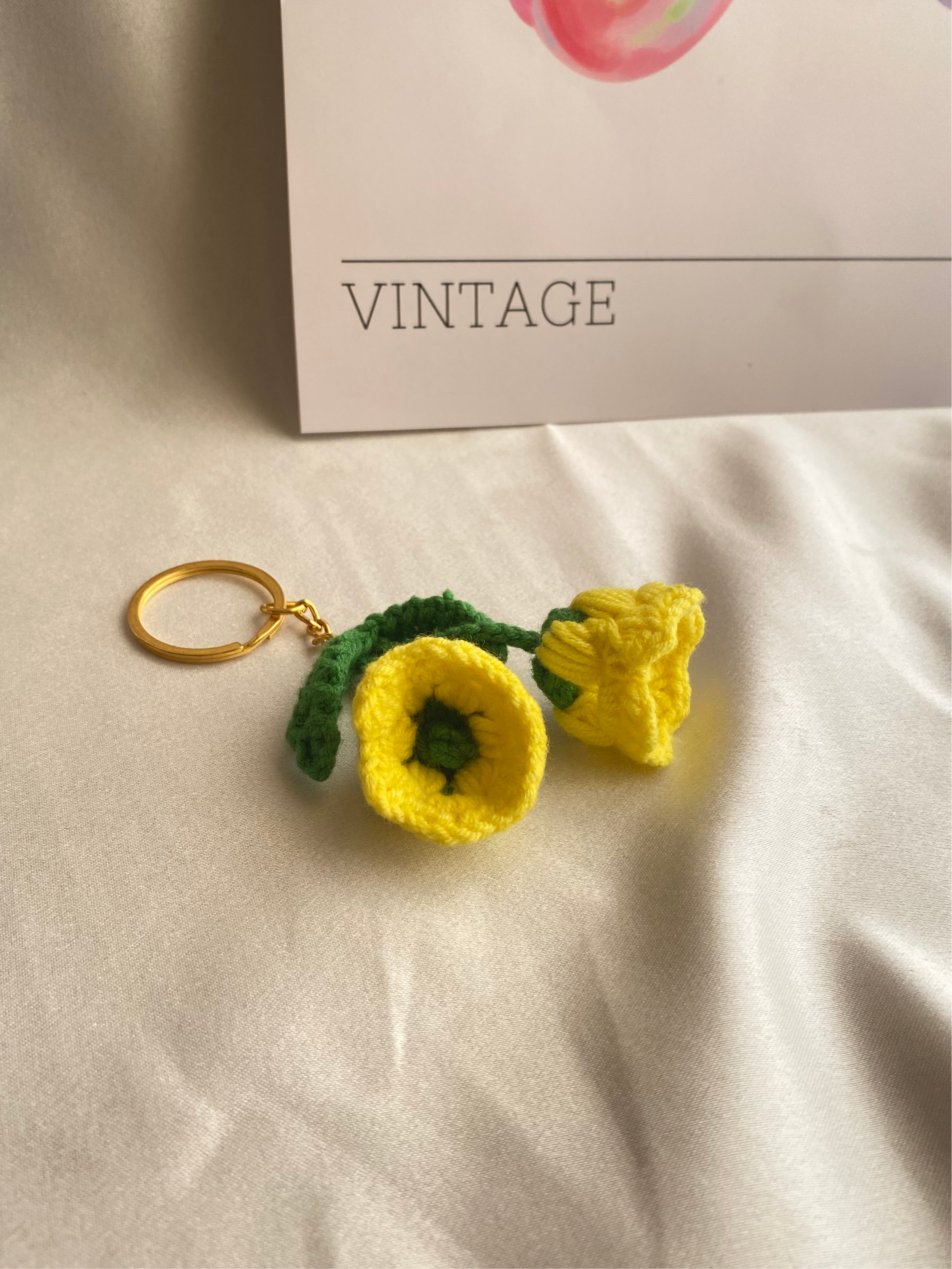 Sarı Çiçek Anahtarlık