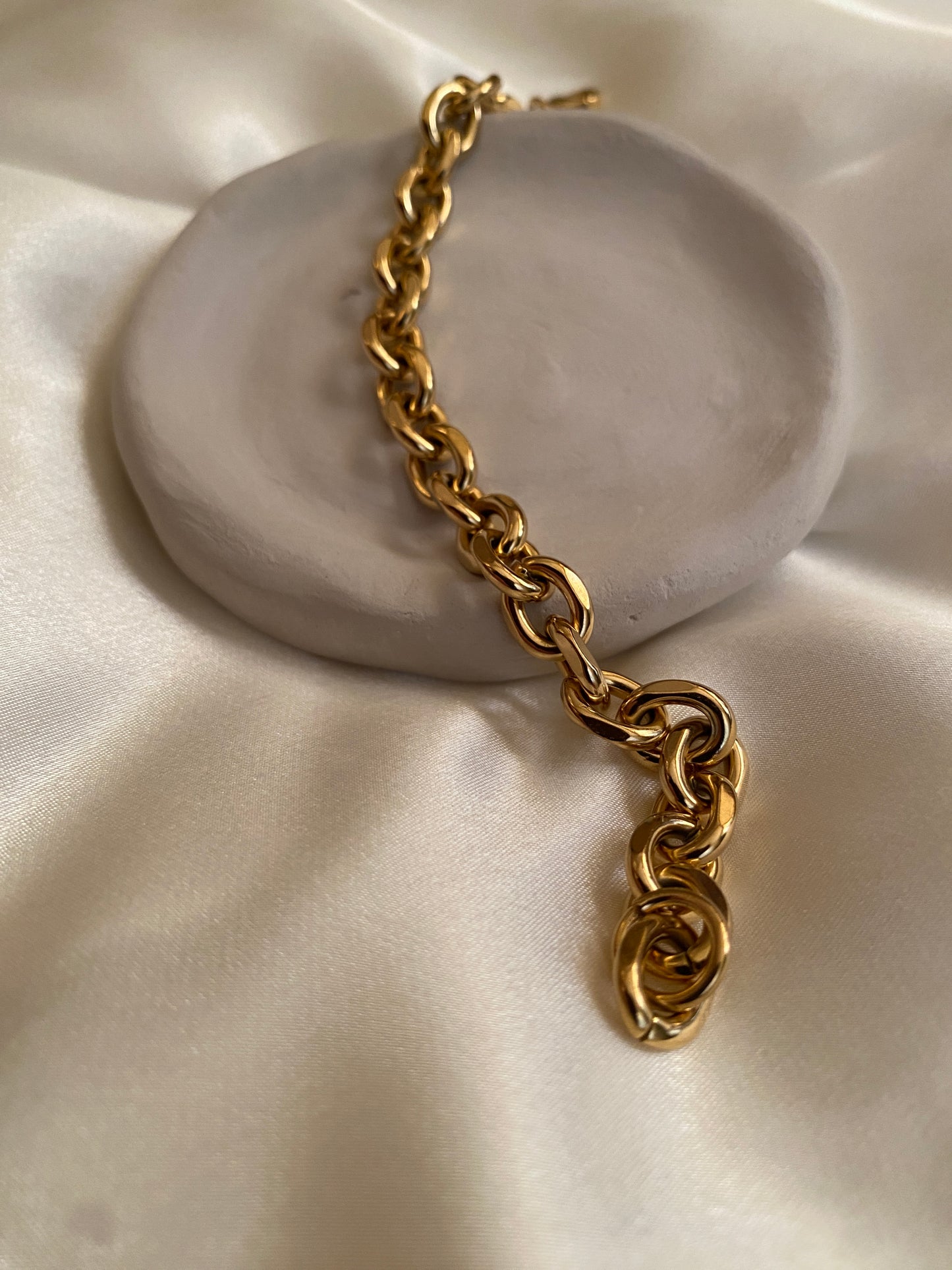 Steel Gold Chain Bracelet
