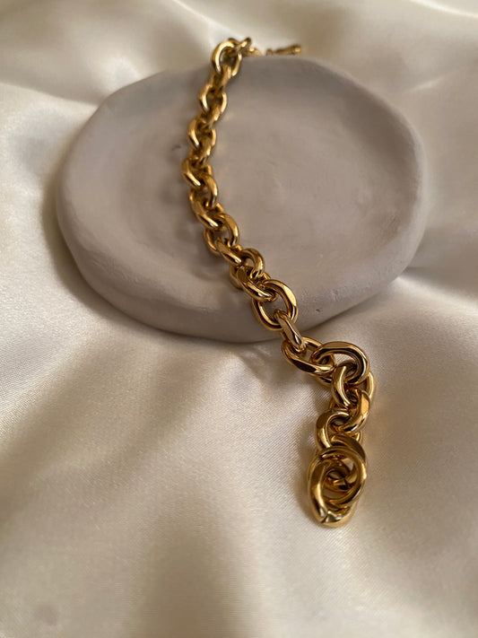 Çelik Gold Zincir Bileklik