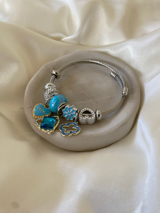 Charm | Kalp Çelik Bilezik