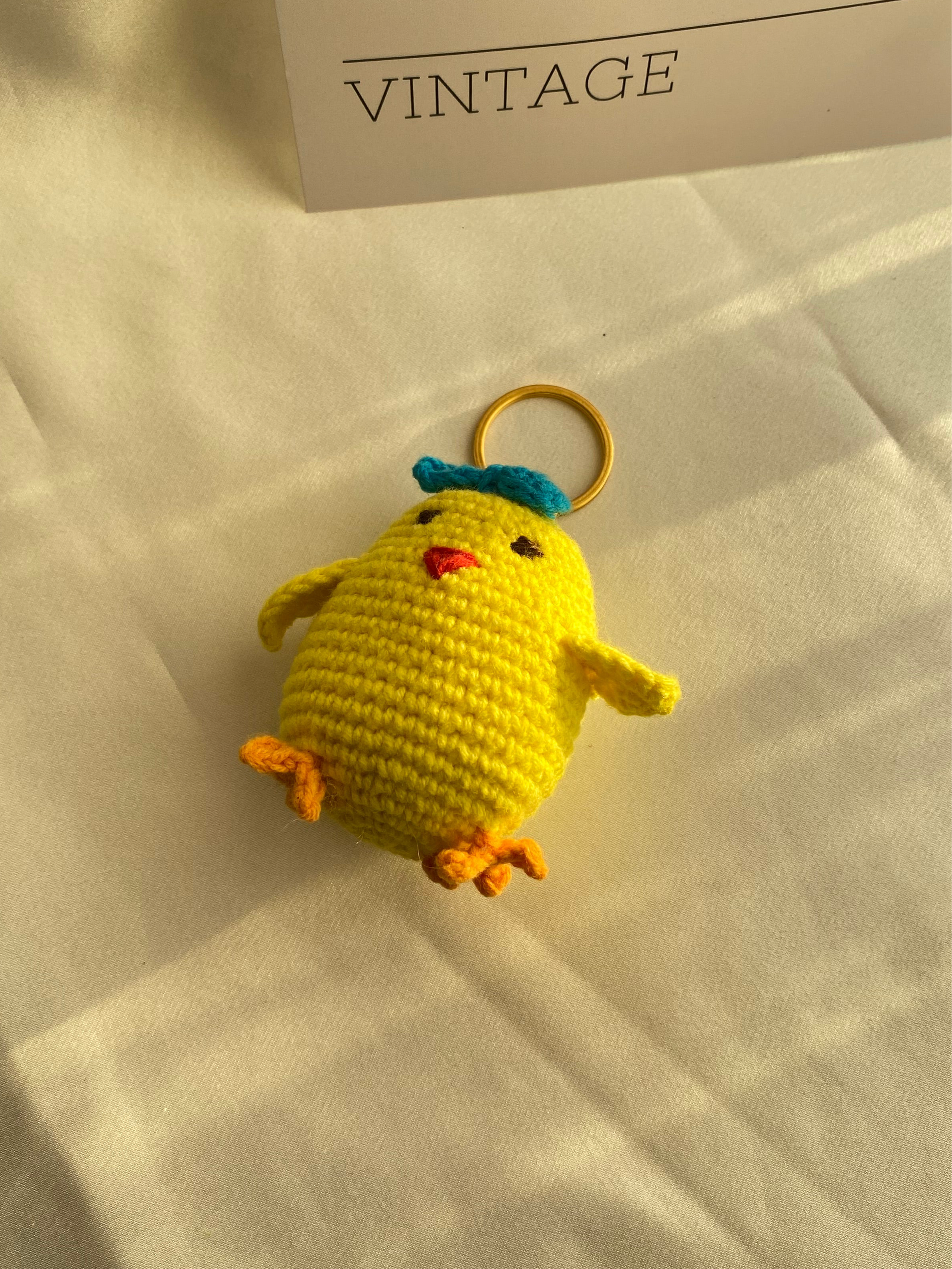 Mavi Kurdele Detaylı Civciv Anahtarlık