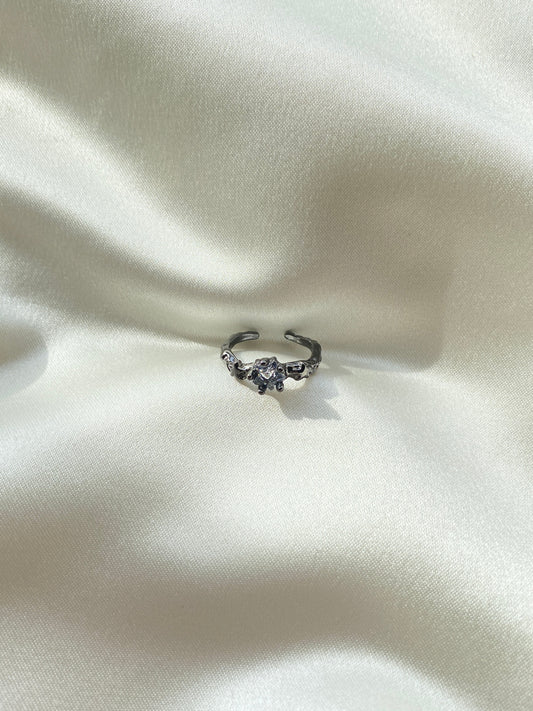 Yıldız Taşlı Çelik Yüzük