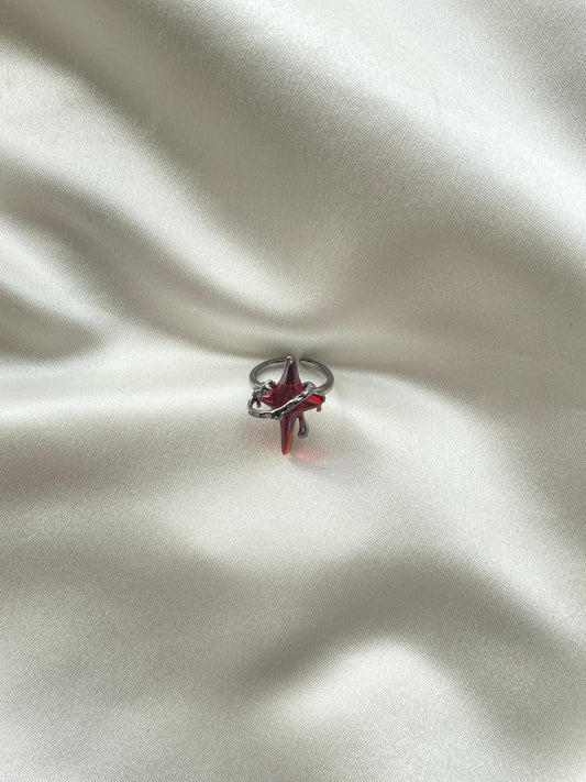 Kuzey Yıldızı Taşlı Çelik Yüzük