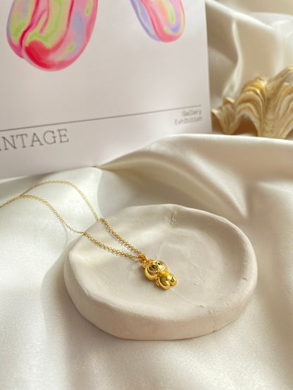Labubu Gold Sarı Çelik Kolye