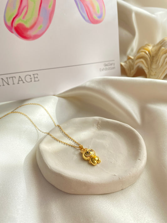 Labubu Gold Sarı Çelik Kolye