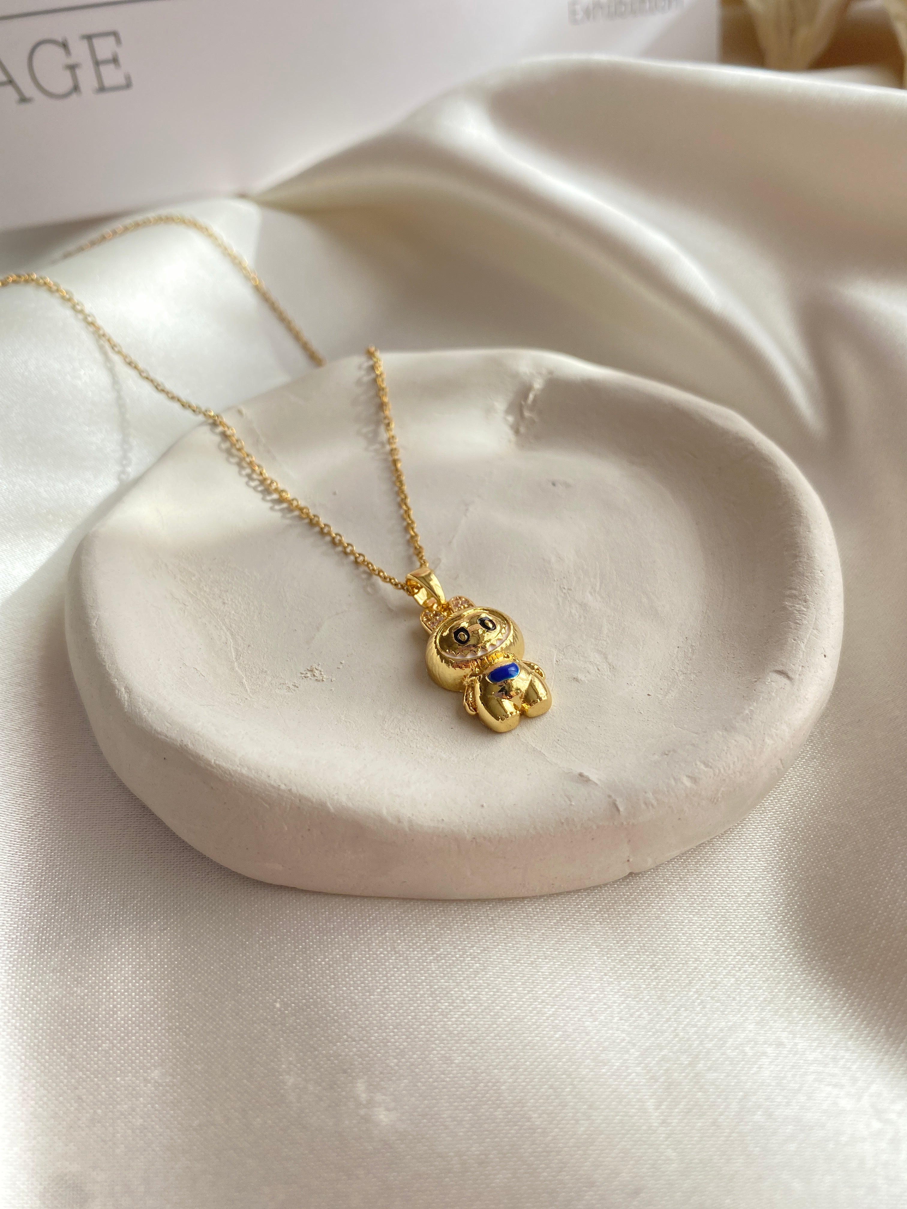 Labubu Gold Çelik Kolye