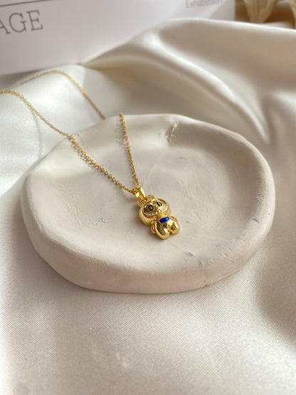 Labubu Gold Çelik Kolye