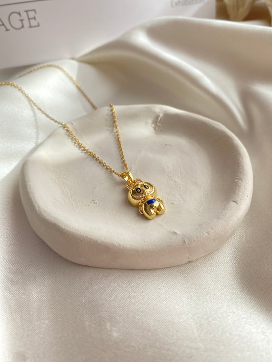 Labubu Gold Çelik Kolye