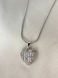 Taşlı Kalp Çelik Kolye