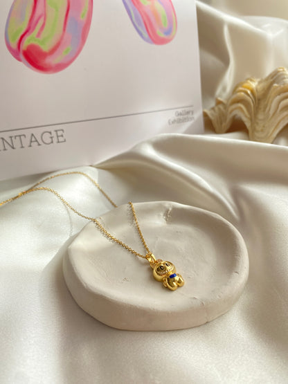 Labubu Gold Çelik Kolye