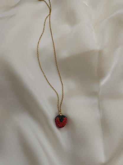 Lune Strawberry Steel Necklace
