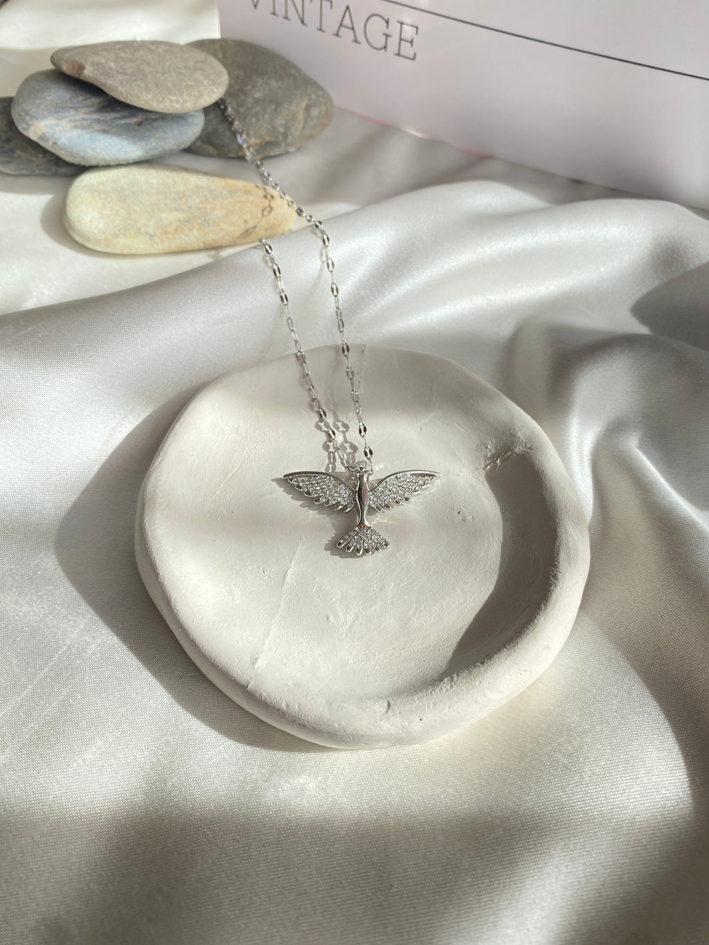 Çelik Silver Anka Kuşu Kolye