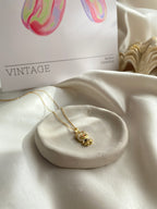 Labubu White Gold Steel Necklace
