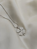 Lune Clover Silver Steel Necklace