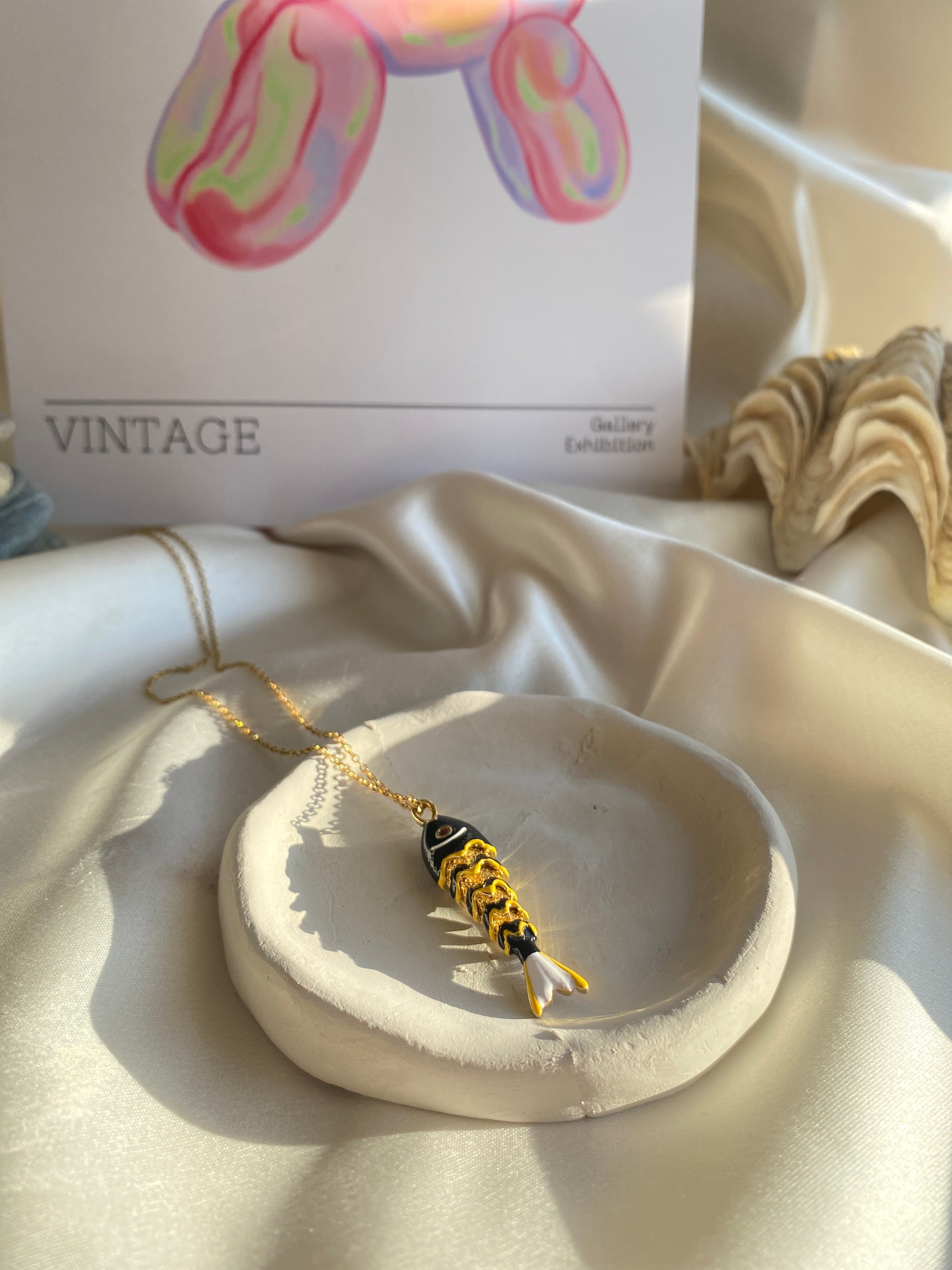 Balık Büyük Boy Çelik Kolye