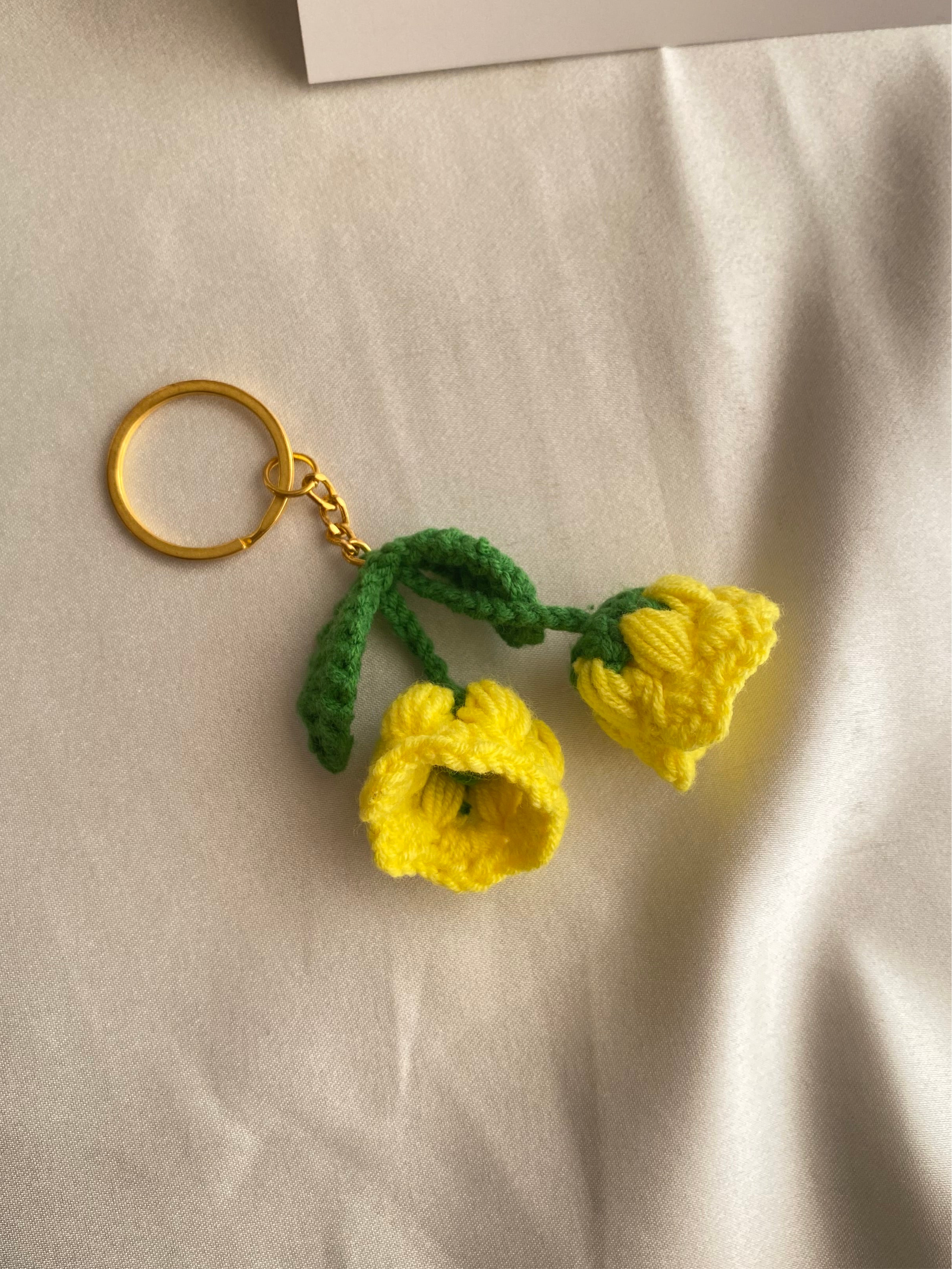 Sarı Çiçek Anahtarlık