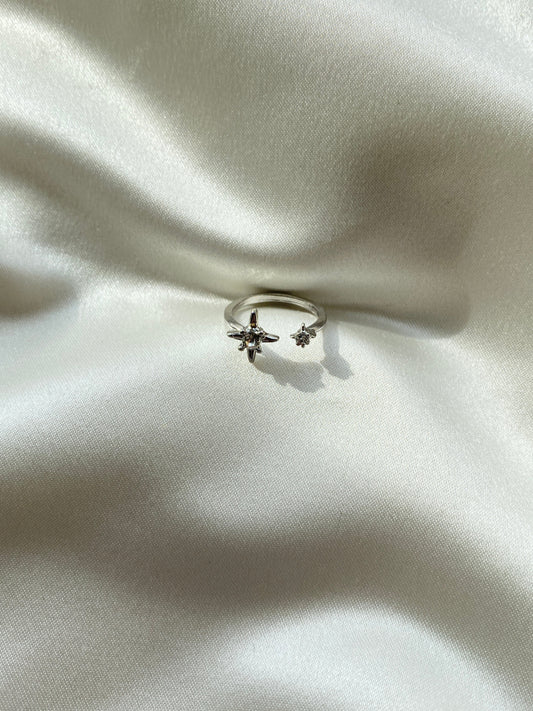 Çift Taraflı Kuzey Yıldızı Çelik Yüzük