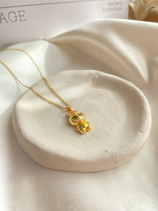 Labubu Gold Sarı Çelik Kolye