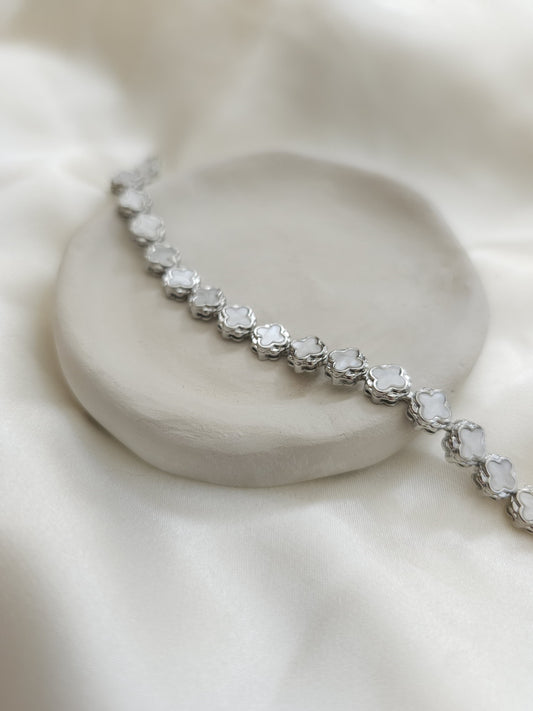 Lune Çelik – İnci Sükûneti Silver Bileklik