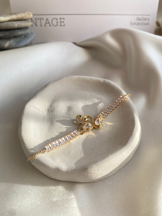 Swan Gold Waterway Steel Bracelet