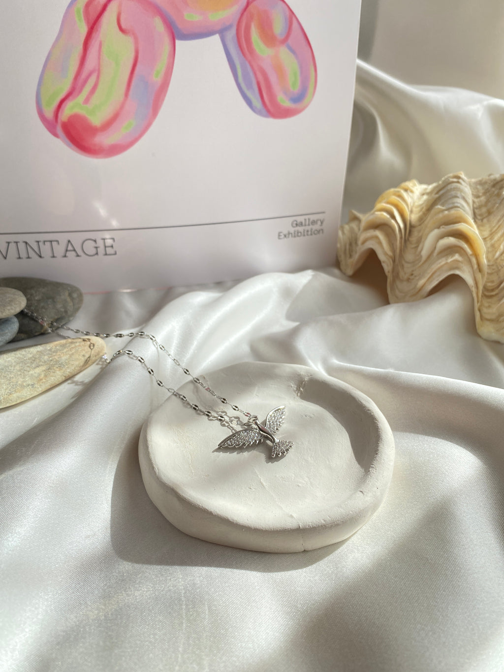 Çelik Silver Anka Kuşu Kolye