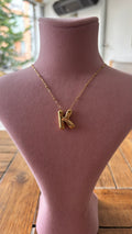 Lune Letter K Steel Necklace
