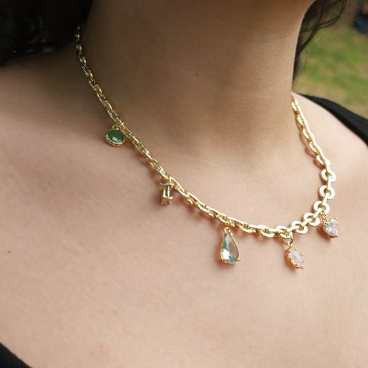 Lune Çelik – DreamGlow Gold Kolye