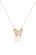 Çelik Kolye GOLD 45cm KELEBEK