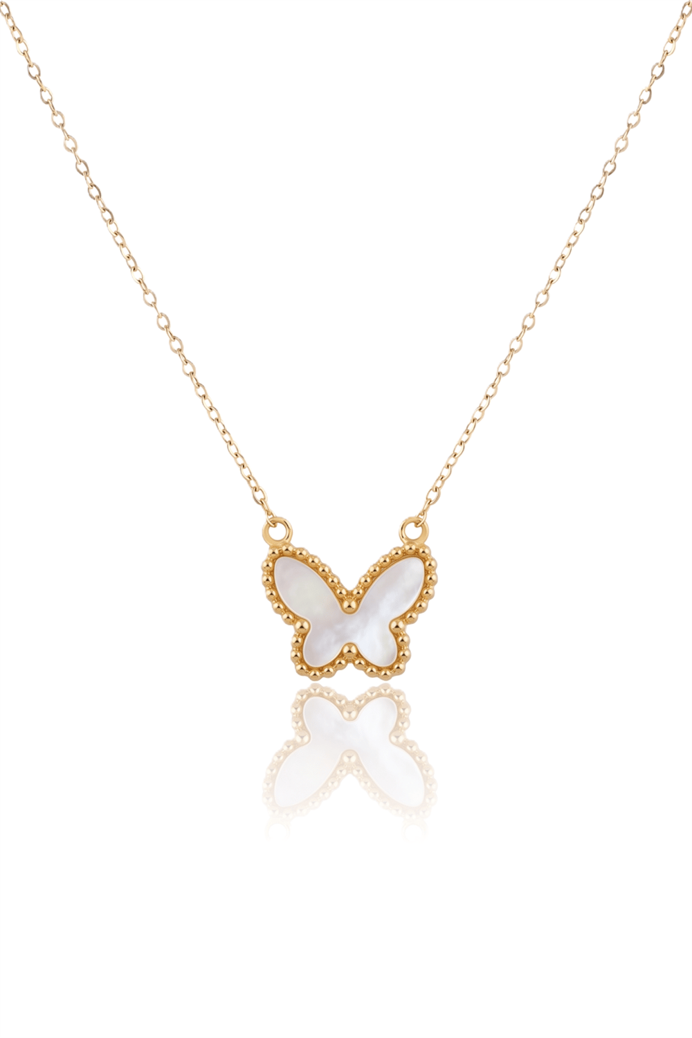 Çelik Kolye GOLD 45cm KELEBEK