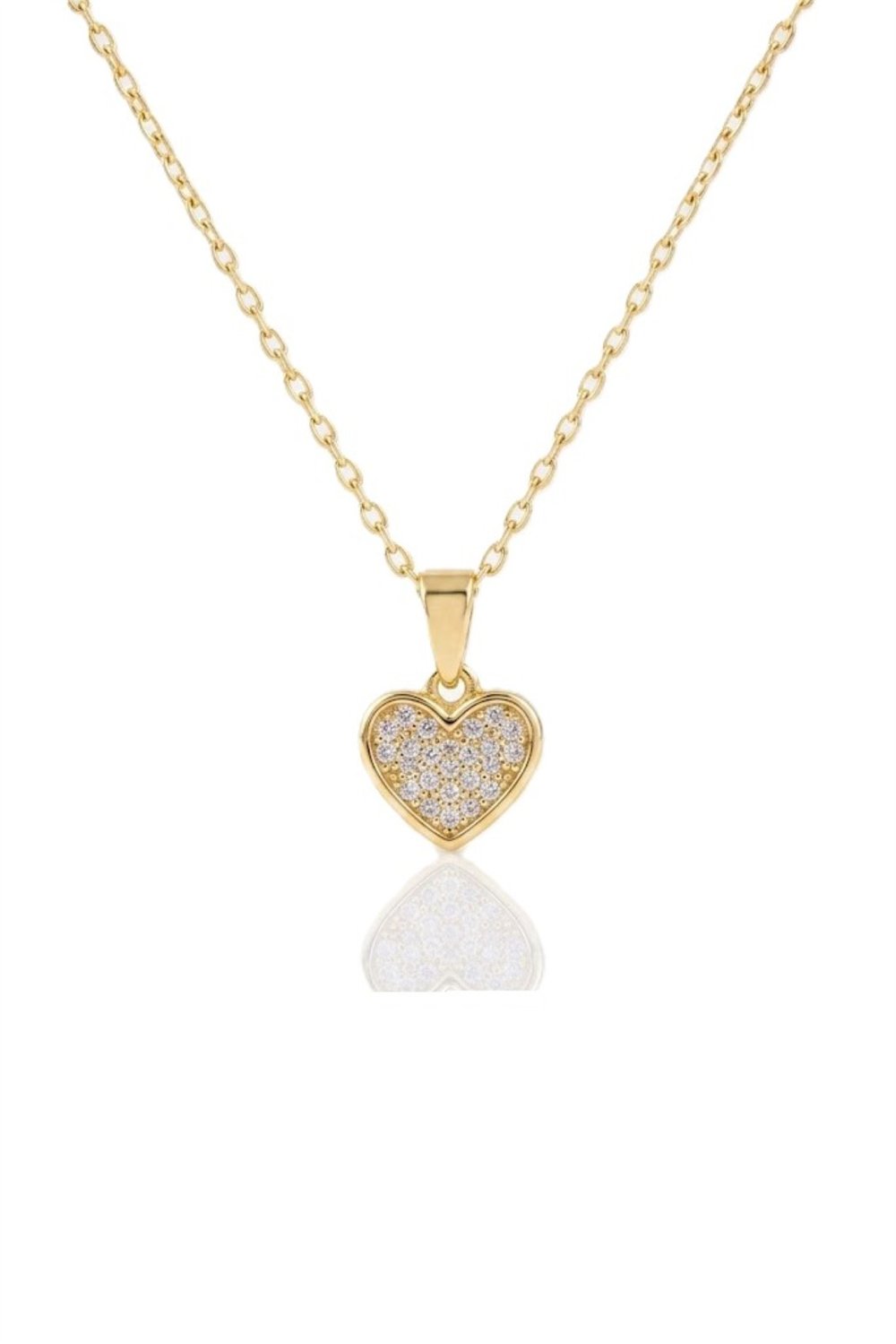 Çelik Kolye GOLD 45cm Taşlı