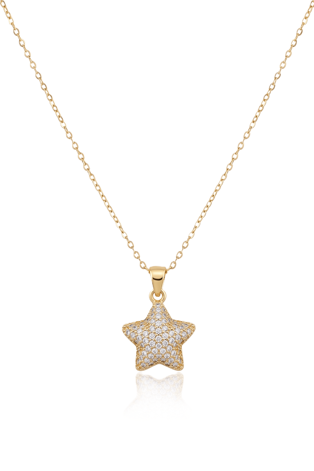 Çelik Kolye GOLD Yıldız 45cm
