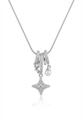 Çelik Kolye SILVER İnci Yıldız 45cm